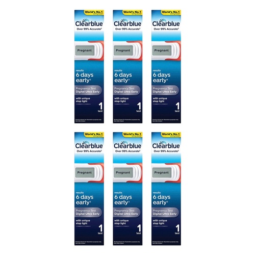 Clearblue Digital Ultra Early Pregnancy Test Pack of 6