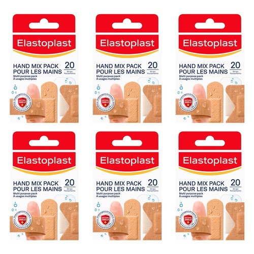 Elastoplast Hand Mix Plaster Pack 20 Pack Bundle of 6