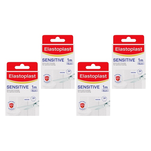 Elastoplast Sensitive Wound Plaster 6cm x 1m Pack of 4
