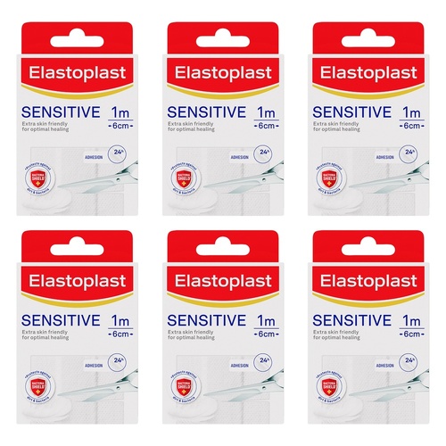 Elastoplast Sensitive Wound Plaster 6cm x 1m Pack of 6