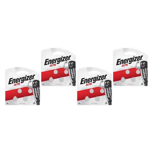 Energizer A76 Silver Oxide Button Battery 4 Pack Bundle of 4