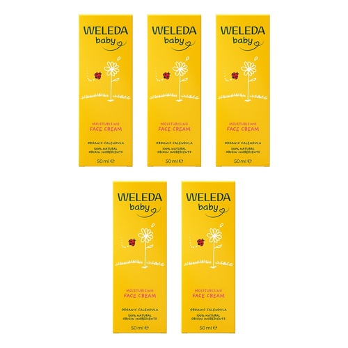 Weleda Calendula Baby Face Cream 50mL Pack of 5
