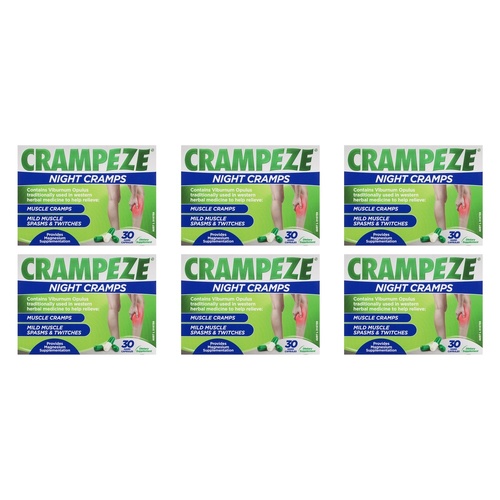 Crampeze Leg Cramps & Spasms 30 Capsules Pack of 6