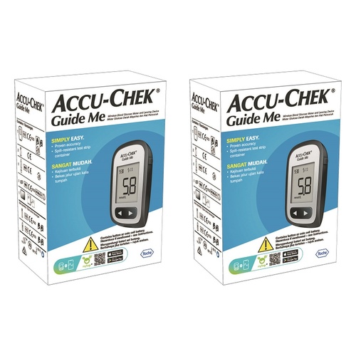 Accu-Chek Guide Me Wireless Blood Glucose Meter and Lancing Device Pack of 2