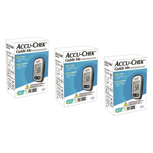 Accu-Chek Guide Me Wireless Blood Glucose Meter and Lancing Device Pack of 3