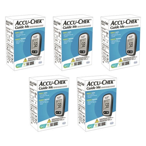 Accu-Chek Guide Me Wireless Blood Glucose Meter and Lancing Device Pack of 5