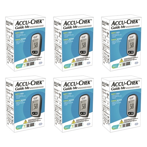 Accu-Chek Guide Me Wireless Blood Glucose Meter and Lancing Device Pack of 6