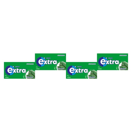 Extra Spearmint Sugar Free Chewing Gum 14 Pack x 24 Bundle of 4