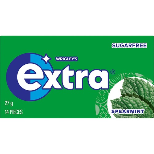 Extra Spearmint Sugar Free Chewing Gum 14 Pack x 24