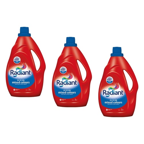 Radiant Fab Laundry Liquid Mixed Colour 2L x 4 Bundle of 3
