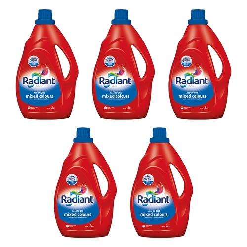 Radiant Fab Laundry Liquid Mixed Colour 2L x 4 Bundle of 5