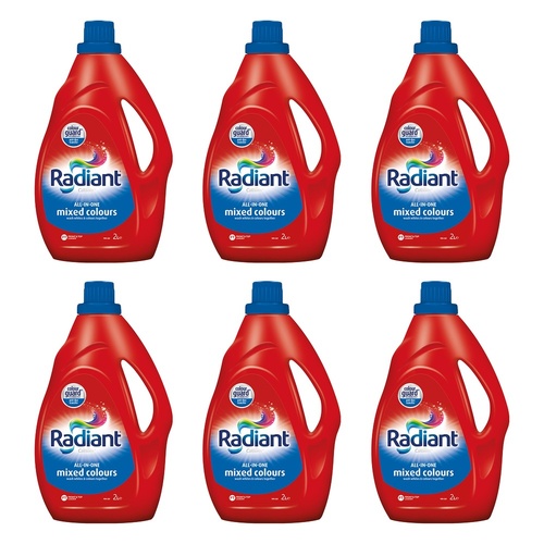 Radiant Fab Laundry Liquid Mixed Colour 2L x 4 Bundle of 6