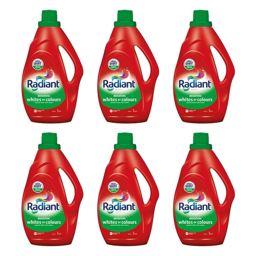 Radiant Fab Laundry Liquid Whites & Colours 2L x 4 Bundle of 6