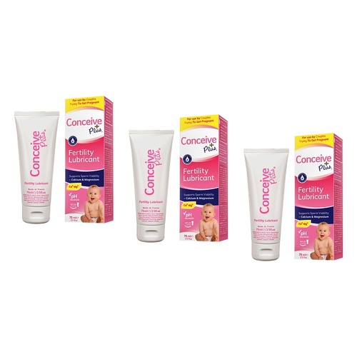 Conceive Plus Fertility Personal Lubricant Boxed Tube 75mL Pack of 3