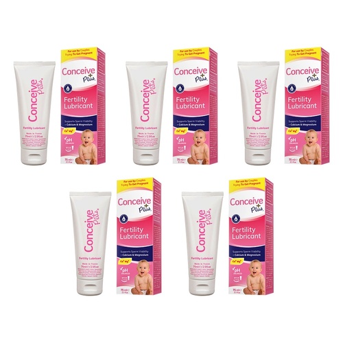 Conceive Plus Fertility Personal Lubricant Boxed Tube 75mL Pack of 5