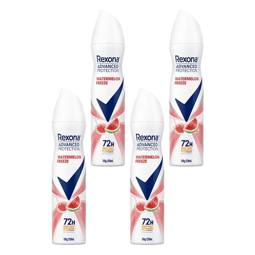 Rexona Advanced Protection Watermelon Freeze & Cactus Water 220mL Pack of 4