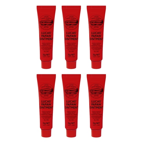 Lucas' Papaw Ointment Tube 25g x 6 Bundle of 6