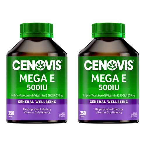 Cenovis Mega Vitamin E 500IU 250 Capsules Pack of 2
