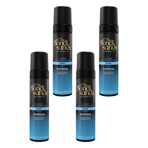 Bondi Sands Express Self Tanning Foam Dark 200mL Pack of 4