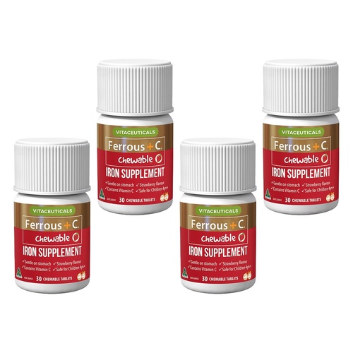 Ferrous+C Chewable 30 Tablets Pack of 4