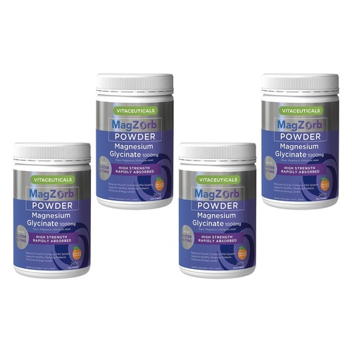 Magzorb Magnesium Glycinate Powder 240g Pack of 4
