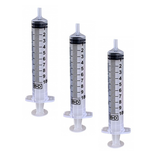 Stitch 10mL Luer Slip BD Syringe 100 Pack Bundle of 3