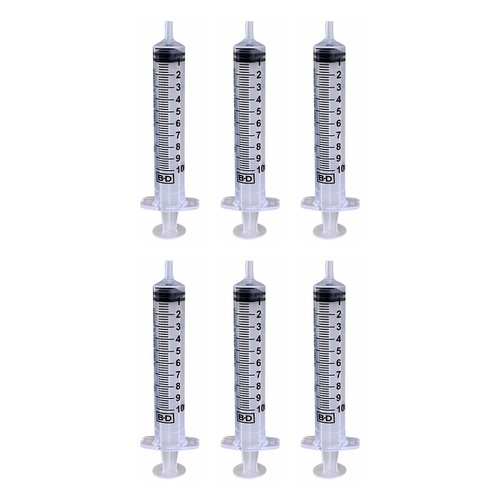 Stitch 10mL Luer Slip BD Syringe 100 Pack Bundle of 6