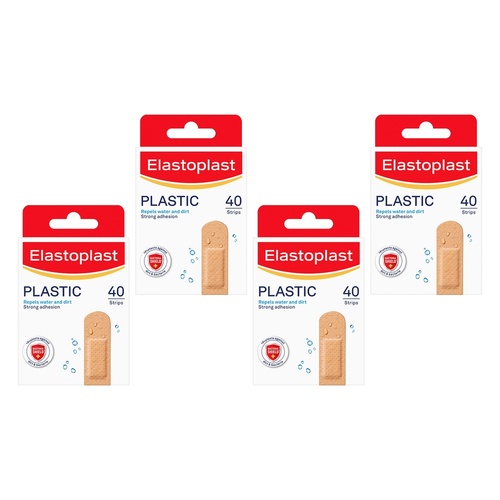 Elastoplast Plastic Plasters 40 Pack Bundle of 4