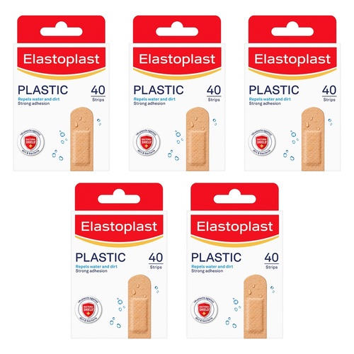 Elastoplast Plastic Plasters 40 Pack Bundle of 5