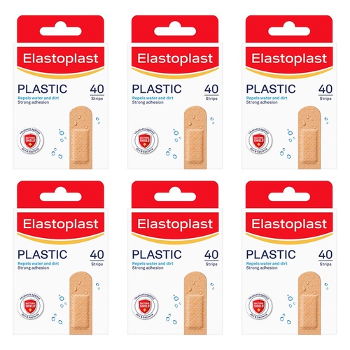 Elastoplast Plastic Plasters 40 Pack Bundle of 6