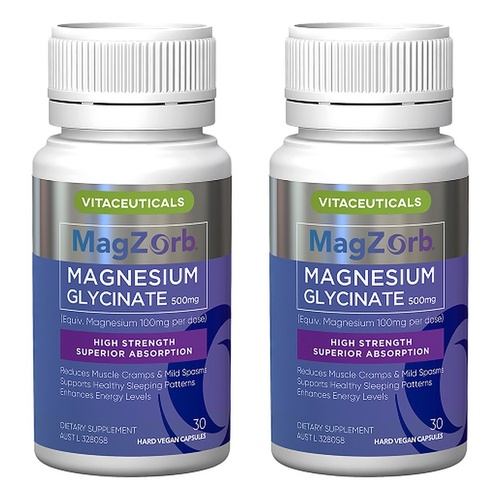 Magzorb Magnesium Glycinate 30 Capsules Pack of 2