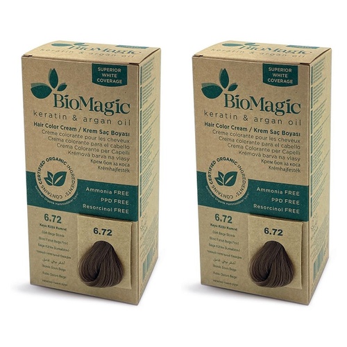 Bio Magic Permanent Hair Colour Dark Beige Blonde 6/72 x 4 Bundle of 2
