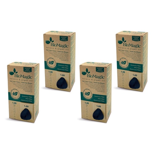 Bio Magic Permanent Black 1/00 Pack of 4