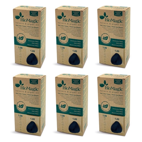 Bio Magic Permanent Black 1/00 Pack of 6