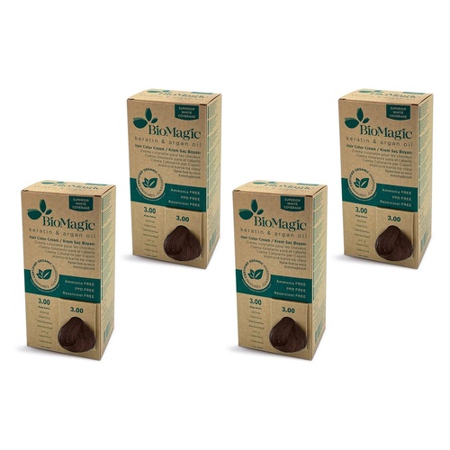 Bio Magic Permanent Dark Brown 3/00 Pack of 4