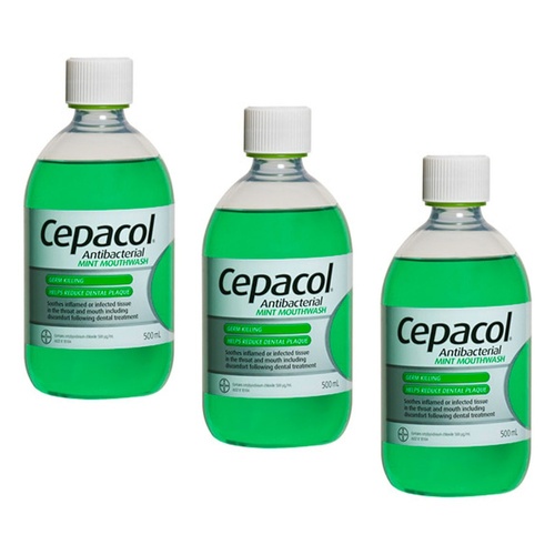 Cepacol Mint Solution 500mL Pack of 3