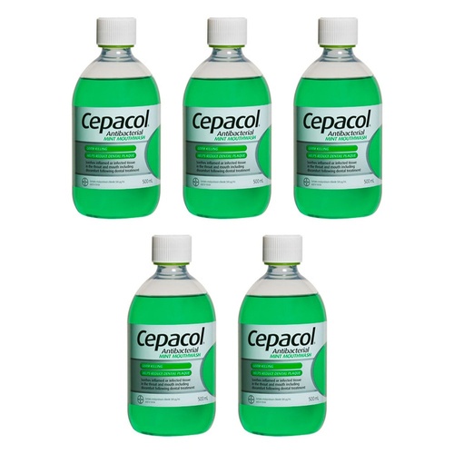 Cepacol Mint Solution 500mL Pack of 5