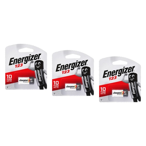 Energizer Lithium Photo 123 3V Battery Pack of 3