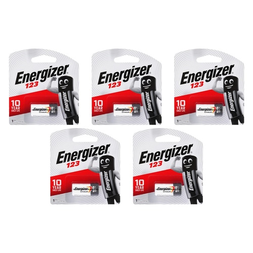Energizer Lithium Photo 123 3V Battery Pack of 5