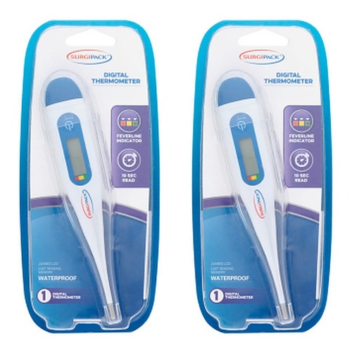 SurgiPack Digital Thermometer Standard Pack of 2