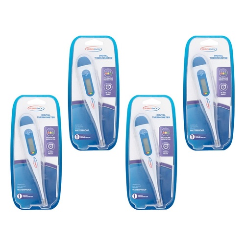 SurgiPack Digital Thermometer Standard Pack of 4