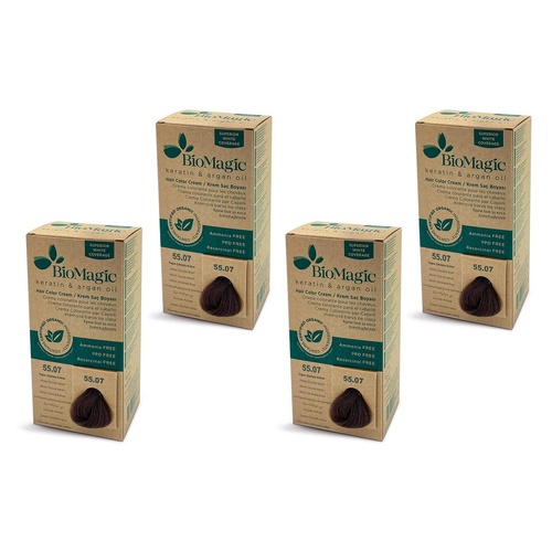 Bio Magic Permanent Intense Choc Brown 55/07 Pack of 4