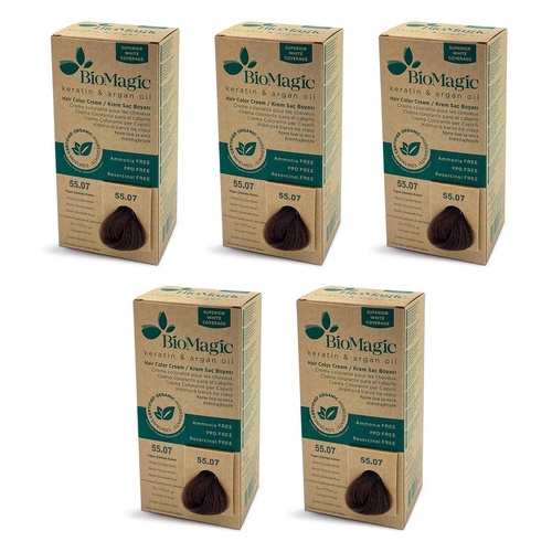 Bio Magic Permanent Intense Choc Brown 55/07 Pack of 5