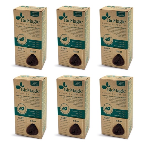 Bio Magic Permanent Intense Choc Brown 55/07 Pack of 6
