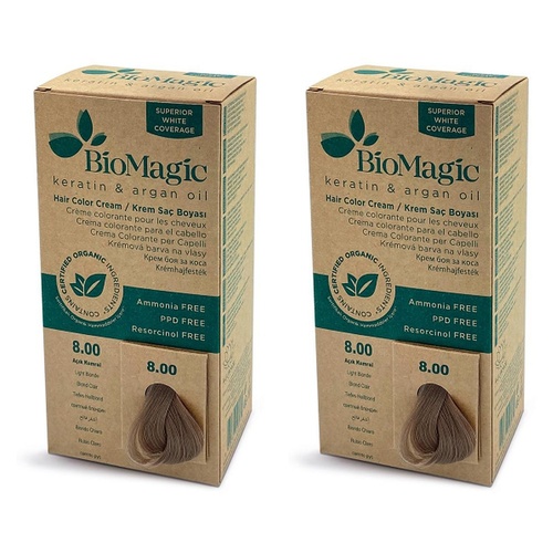 Bio Magic Permanent Light Blonde 8/00 Pack of 2