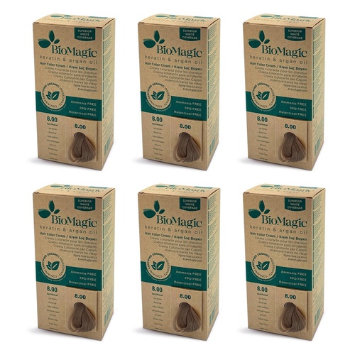 Bio Magic Permanent Light Blonde 8/00 Pack of 6