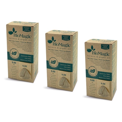 Bio Magic Permanent Very Light Blonde 9/00 Pack of 3