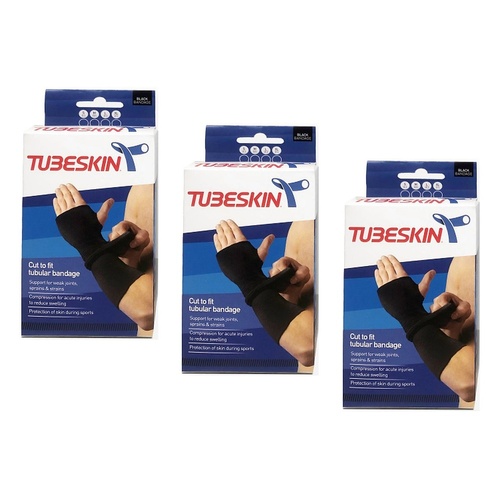Thermoskin Tubiskin Tubular Compression Bandage Extra Large Black Pack of 3