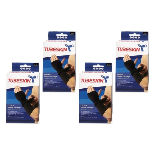 Thermoskin Tubiskin Tubular Compression Bandage Extra Large Black Pack of 4