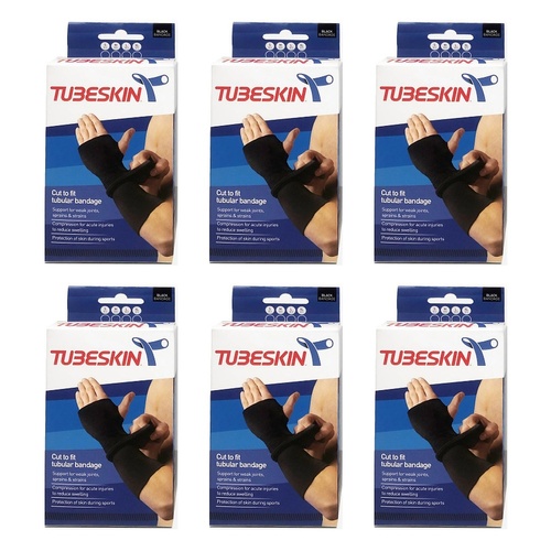 Thermoskin Tubiskin Tubular Compression Bandage Extra Large Black Pack of 6